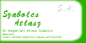 szabolcs atlasz business card